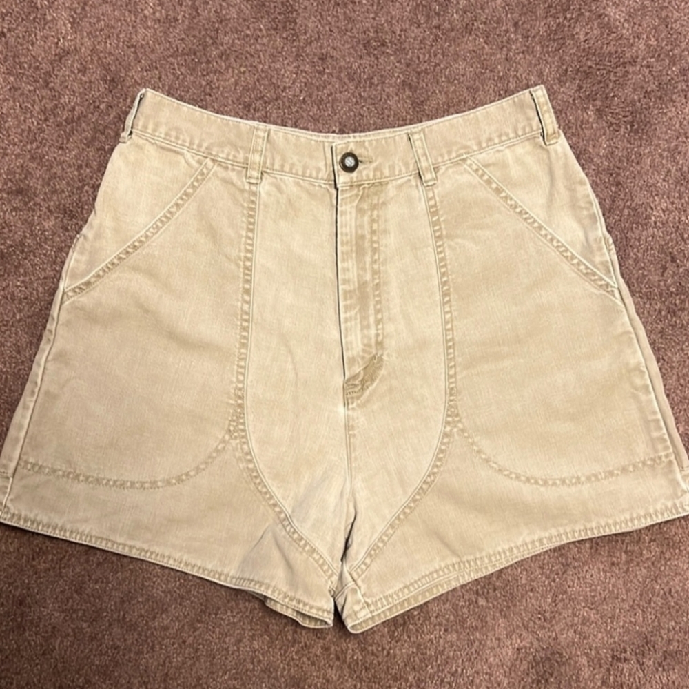 VINTAGE PATAGONIA High Rise Stand Up Shorts Size 14 Khaki
